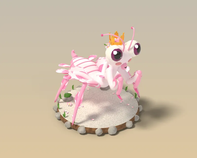 The Orchid Mantis boss from Spider Defense