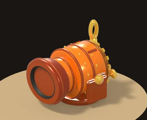 Spread Gun: orange with a wide muzzle