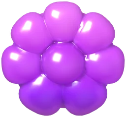 A purple berry-cluster jelly candy