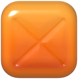An orange pillow-square jelly candy