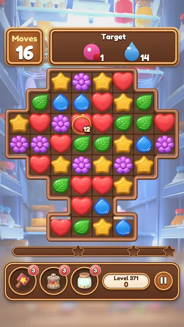 Level 371: a board with ticking gumballs