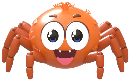 The Common spider from Spider Squash: orange and fuzzy