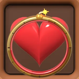 A ticking gumball: a heart candy inside a countdown ring