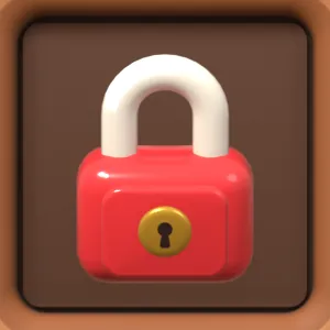 A red candy padlock