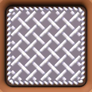 A tile of woven spider silk